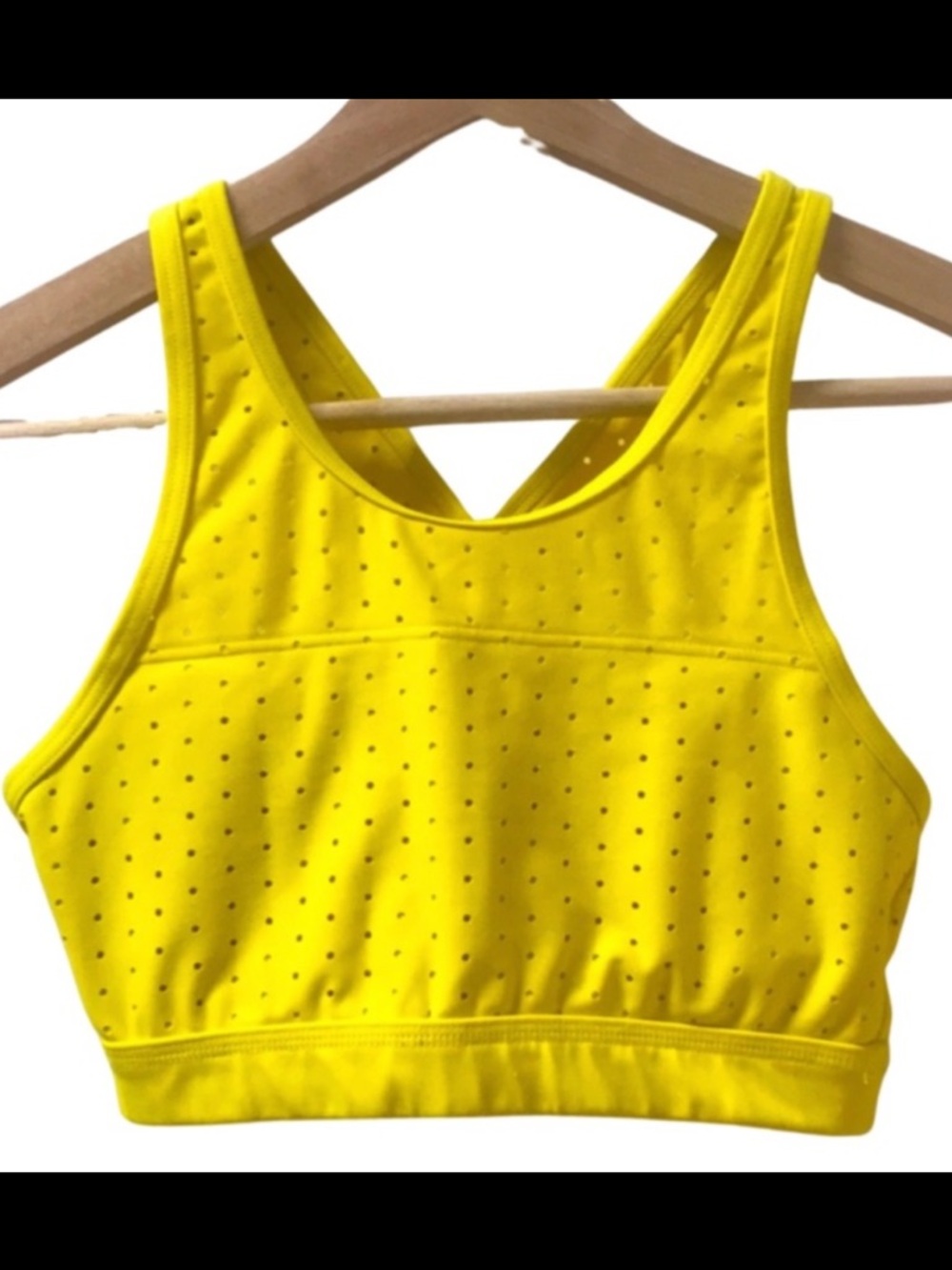 BuffBunny Bright Yellow Perforated Sports Bra